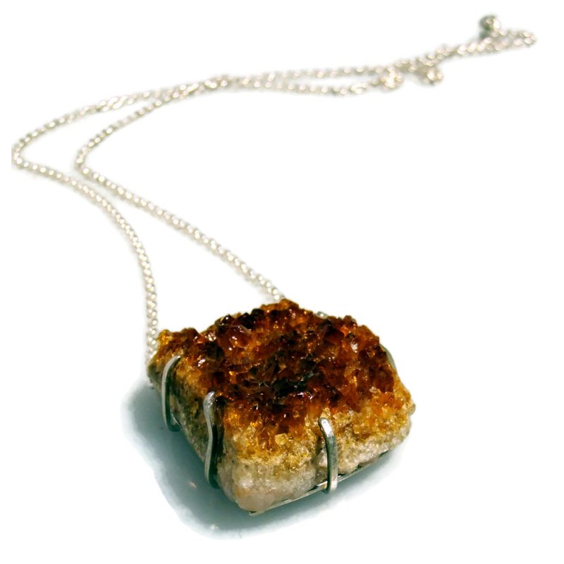 Silevr and Citrine Crystalline chain