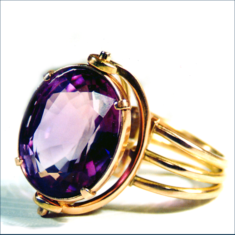 amethyst and 9ct gold