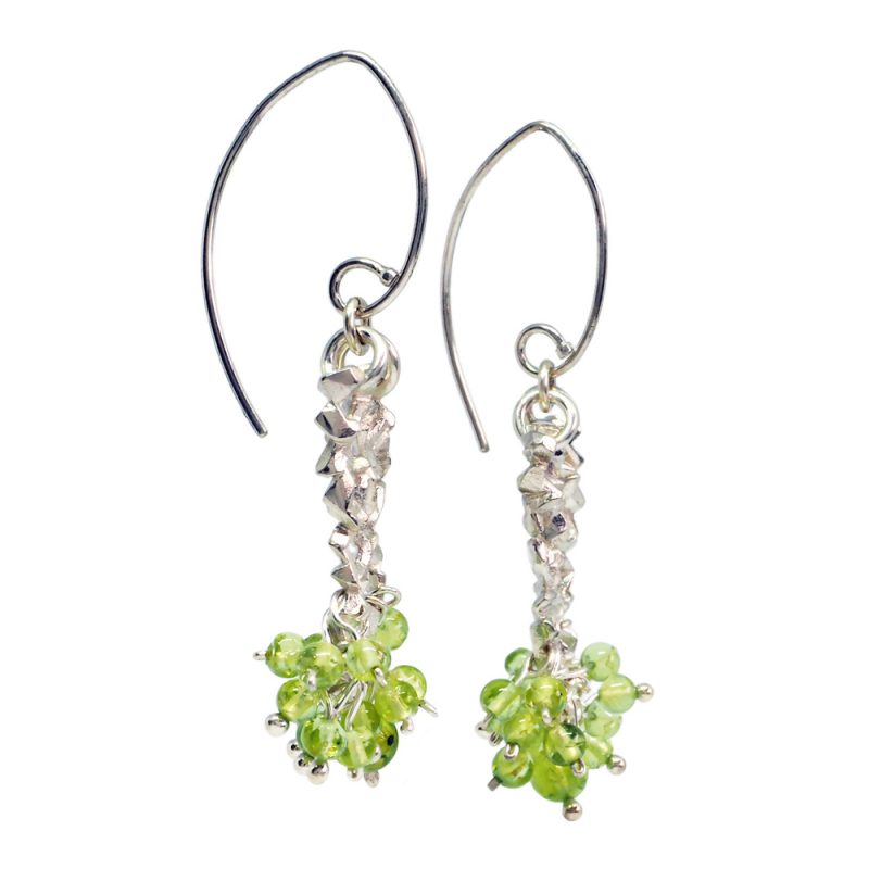 Sterling silver earrings with peridot