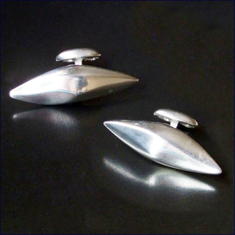 Solid silver Drifting Cloud cufflinks