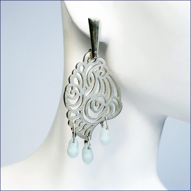Vision Cloud Amazonite earrings - Image 3