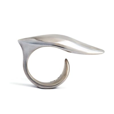 Sterling silver hand carved ring
