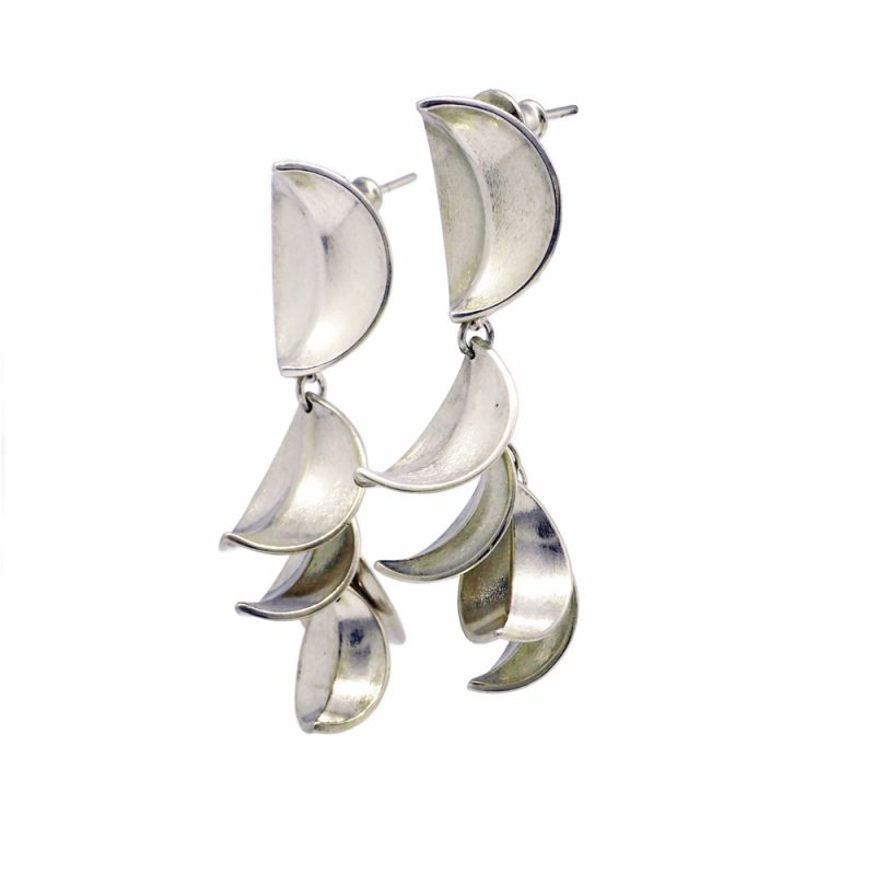 Sterling silver lily earrings