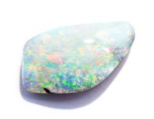 White opal showing flashes of colour