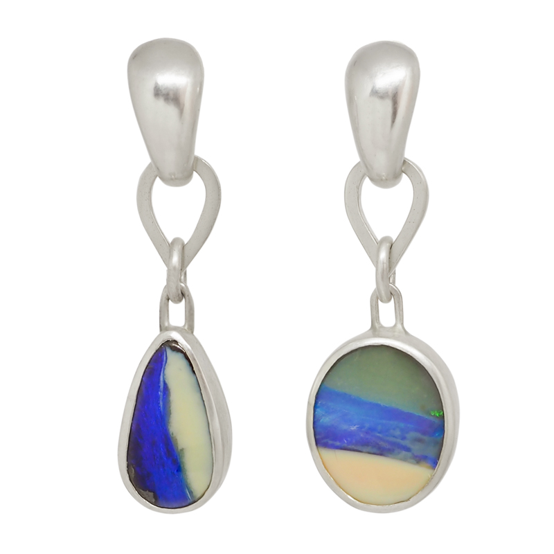 Sterling Silver Boulder Opal earrings