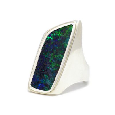 Hand-made Australian Boulder Opal ring